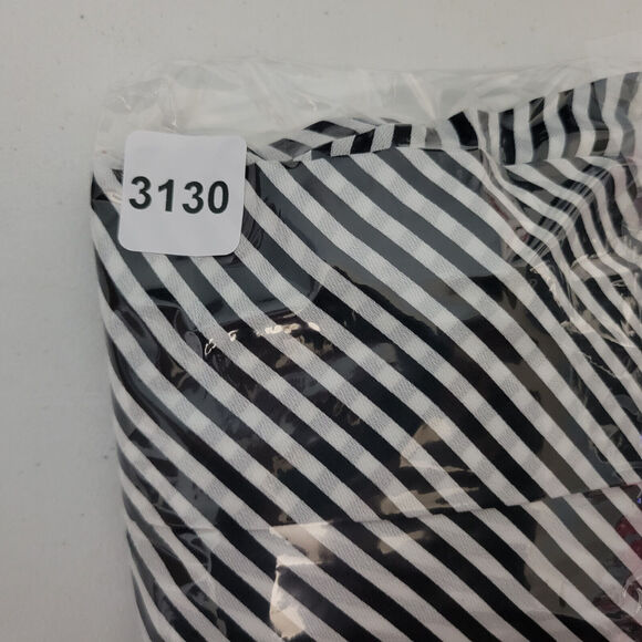 Casual Living Shirt Women Large Top Pleated Stripe 1/2 Sleeve Collared Button Up - Picture 10 of 10